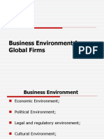 Business Environment For Global Firms