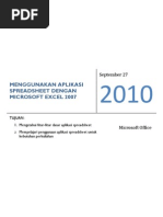 Download Menggunakan Aplikasi Spreadsheet Dengan Microsoft Excel 2007 - 27 September 2010 by Dias Ramadhan SN38905377 doc pdf