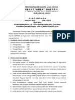 Draft - Pengumuman CPNS Pemprov Jatim Tahun 2018-1 PDF