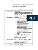 Susunan Acara Pembukaan PKKMB 2018