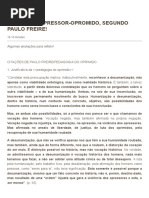 A Relação Opressor-oprimido Segundo Paulo Freire
