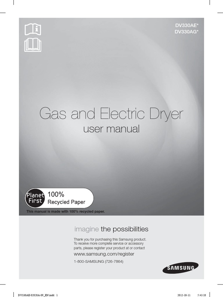 Gas and Electric Dryer User Manual PDF Duct (Flow) Clothes Dryer