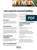 Dust Control For Livestock Buildings: Dust Sources Livestock Producers and Workers Are at Risk For Respiratory Diseases