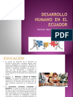 Desarrollo Humano en El Ecuador