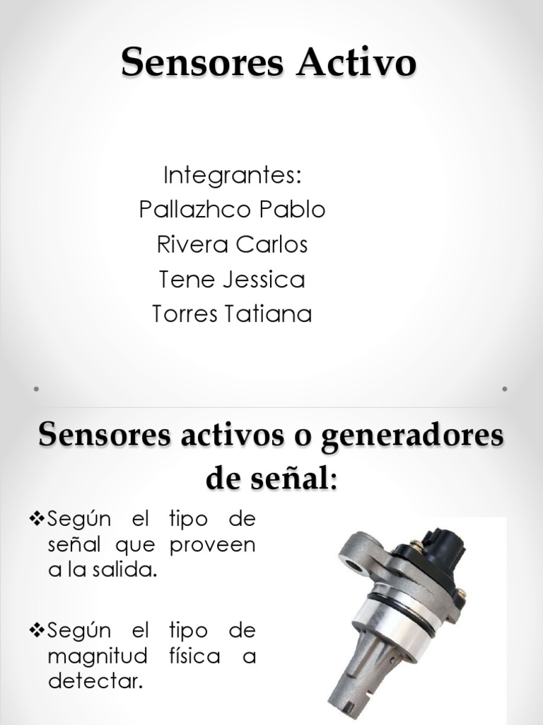 Tipos y Ejemplos de Sensores Activos | PDF