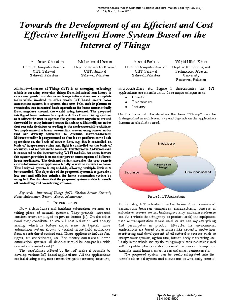 Cost-Effective IoT Home Automation System | PDF | Internet Of Things ...