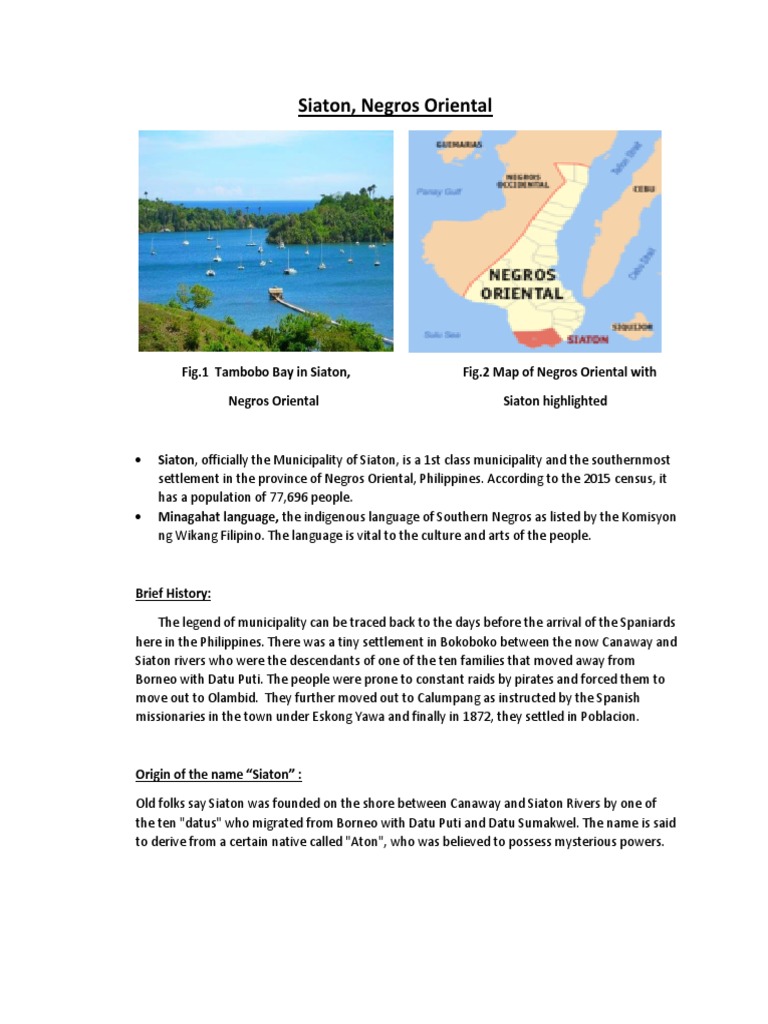 Siaton Negros Oriental | PDF | Philippines