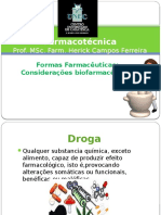 Biofarmacotécnica: formas farmacêuticas e vias de administração