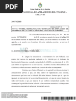 Fallo Camara Nacional de Apelaciones Del Trabajo Sala 8 Elecciones Comercio 2018