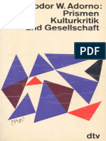 ADORNO, Theodor Prismen Kulturkritik Und Gesellschaft Frankfutr, Suhrkamp, 1955 PDF