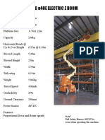 JLG n40E Electric Boom Lift Specs: 14m Working Height, 230kg Capacity