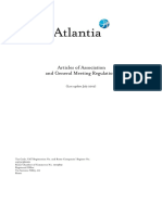 Articles of Association and General Meeting Regulations Luglio 2012
