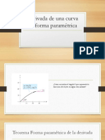 Derivada de Una Curva en Forma Paramétrica