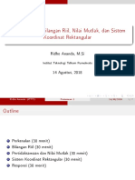 Pertemuan 1 Bilangan Riil dan Sistem Koordinat