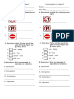 1st Long Quiz in English 2 SUPERFINAL