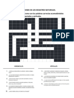 Crucigrama de Los Desastres Naturales