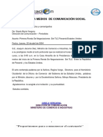 Invitación A Medios de Comunicación Social