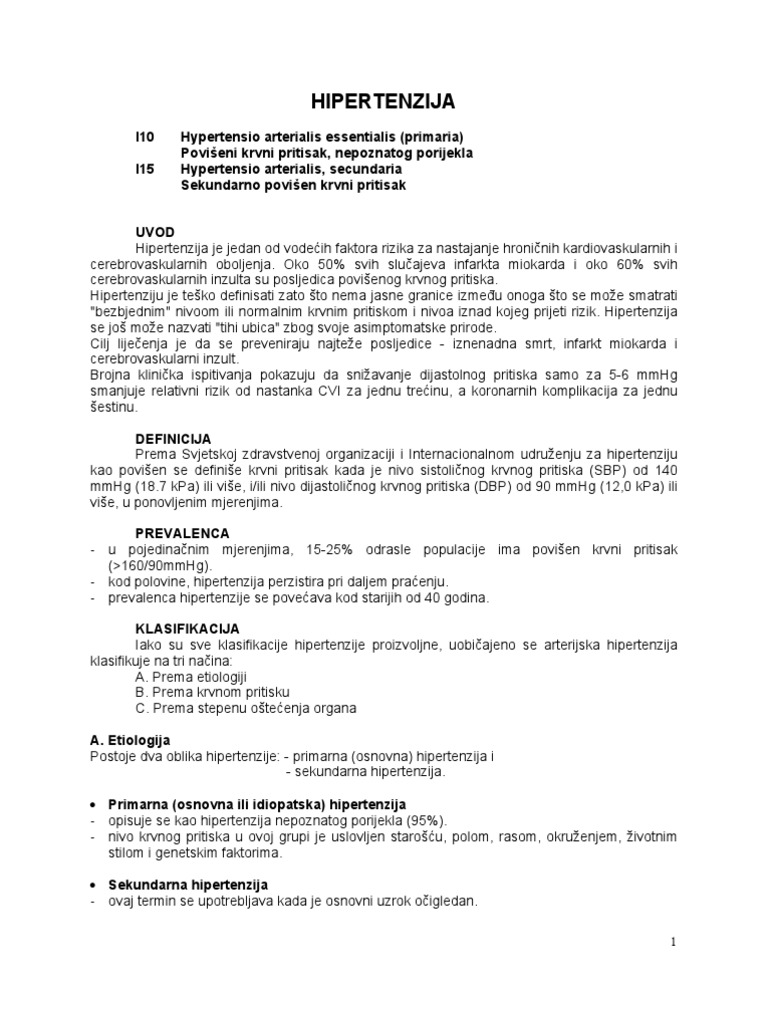 hipertenzija nema tahikardije nego liječiti