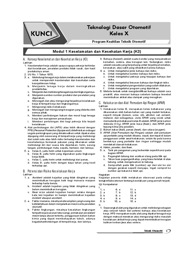 14++ 5 soal dan jawaban teknik dasar otomotif info