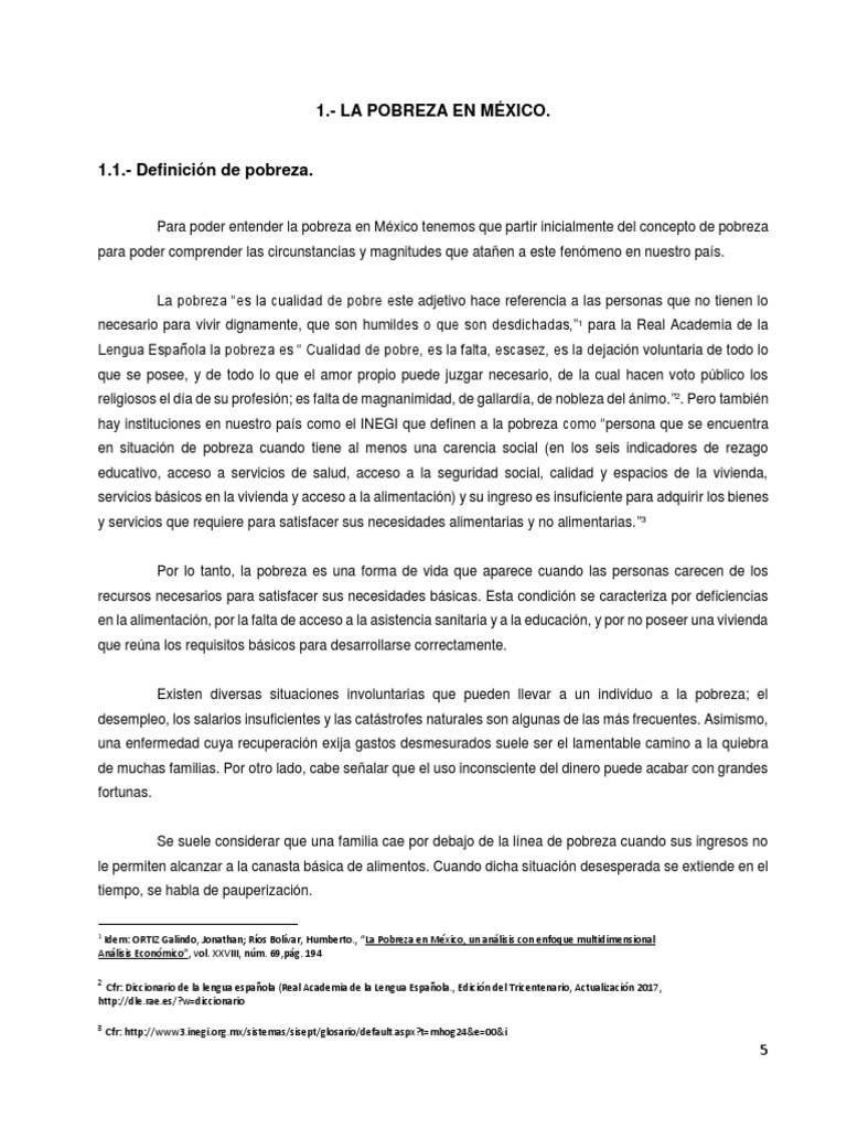 Definición de pobreza en México 2025 | PDF | Pobreza | Pobreza e indigencia