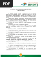 PRIMEIRO CAÇU FESTIVAL - CULTURAL