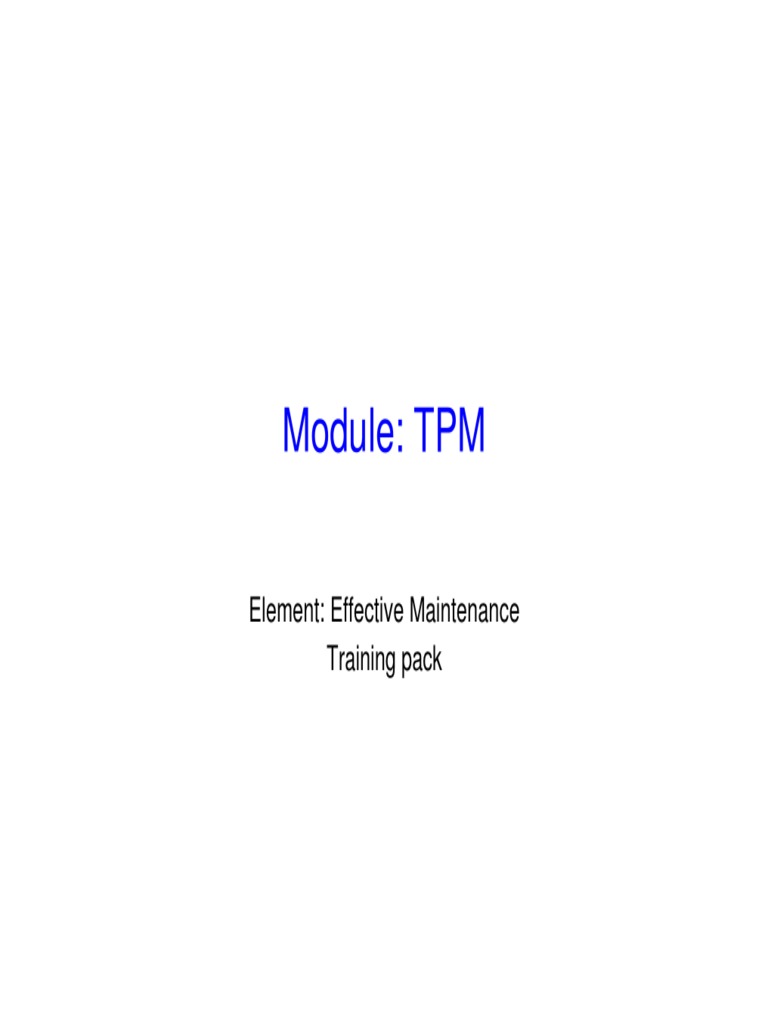 Effective Maintenance Strategies | PDF | Reliability Engineering | Machines