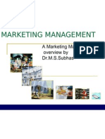 A Marketing Management Overview by Dr.M.S.Subhas