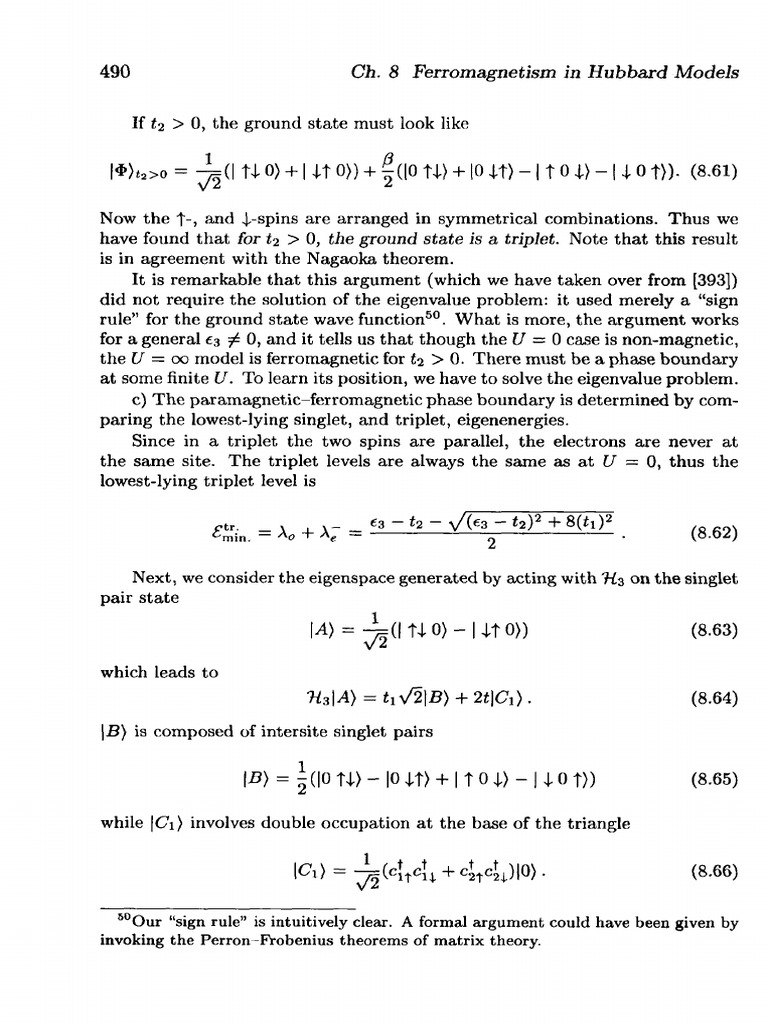 Ground State Is A: 0, The Triplet. Note That This Result | PDF ...