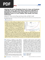 Analytical Chemistry. - Curvas de Calibracion, Bondad de Ajuste, Ponderación