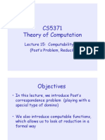 CS5371 Theory of Computation: Lecture 15: Computability VI (Post' S Problem, Reducibility)