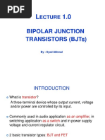 CH 1 Rev1 - Bipolar Junction Transistors (BJTS) - Syed PDF