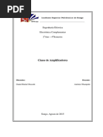 Resumo Sobre Classe de Amplificadores