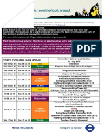 Track Closures Look Ahead: Metropolitan Line Service: Mondays To Wednesdays Until Late 2018