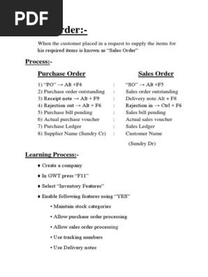 Sales Order