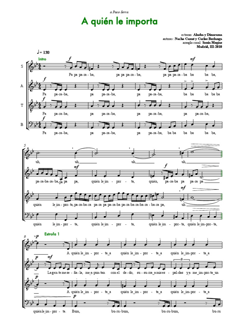 Autor De La Cancion A Quien Le Importa
