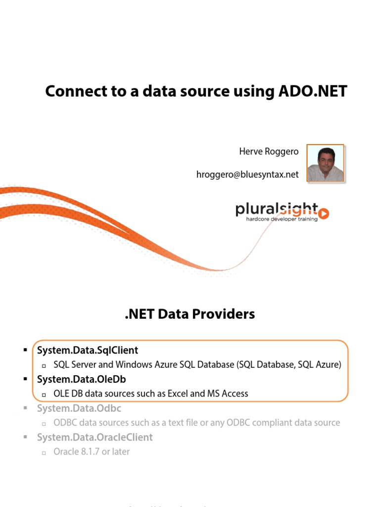 ADO.NET Connection Strings Overview | PDF | Microsoft Sql Server ...