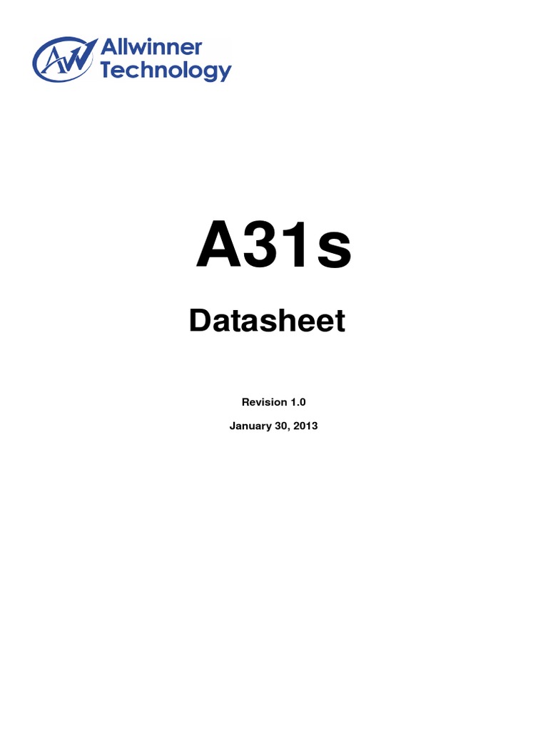 A31s Datasheet V1.0 PDF Arm Architecture License