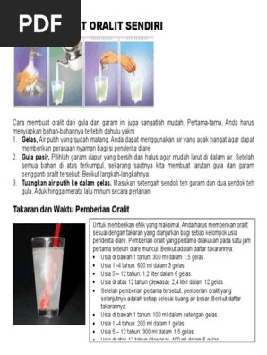 Cara Membuat Oralit Sendiri