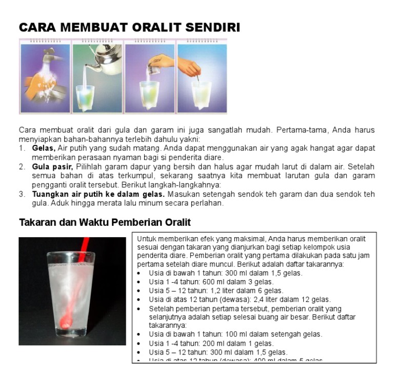 Cara Membuat Oralit Sendiri | PDF