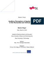 Auditory Perception of Spatial Extent in The Horizontal and Vertical Plane