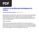 A History of Oscilloscope Development in Vilnius