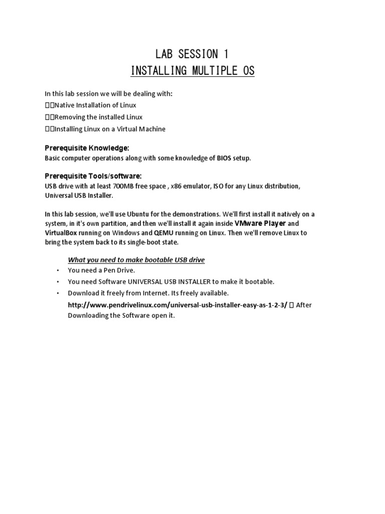 Install Multiple OS: Linux Guide | PDF | Usb Flash Drive | Booting
