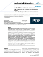 The Design of A Valid and Reliable Questionnaire To Measure Osteoporosis Knowledge in Women The Osteoporosis Knowledge Assessment Tool (OKAT)
