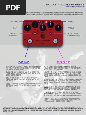 J.Rockett Audio Designed Allan Holdsworth PDF | PDF