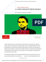 Jair Bolsonaro, Latin America's Latest Menace - Brazil's Presidential Election PDF