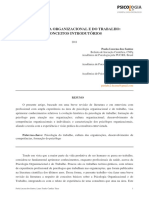 Psicologia Organizacional e Do Trabalho Tese