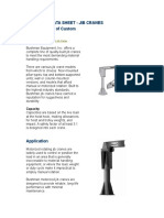 Custom Jib Cranes Technical Data Sheet