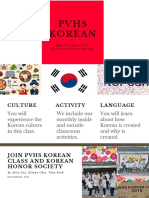Pvhs Korean: Culture Language Activity