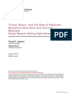 INGLEHART, Ronald F.; NORRIS, Pippa. Trump, Brexit, And the Rise of Populism (2016)