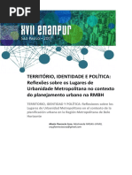 TERRITÓRIO, IDENTIDADE E POLÍTICA